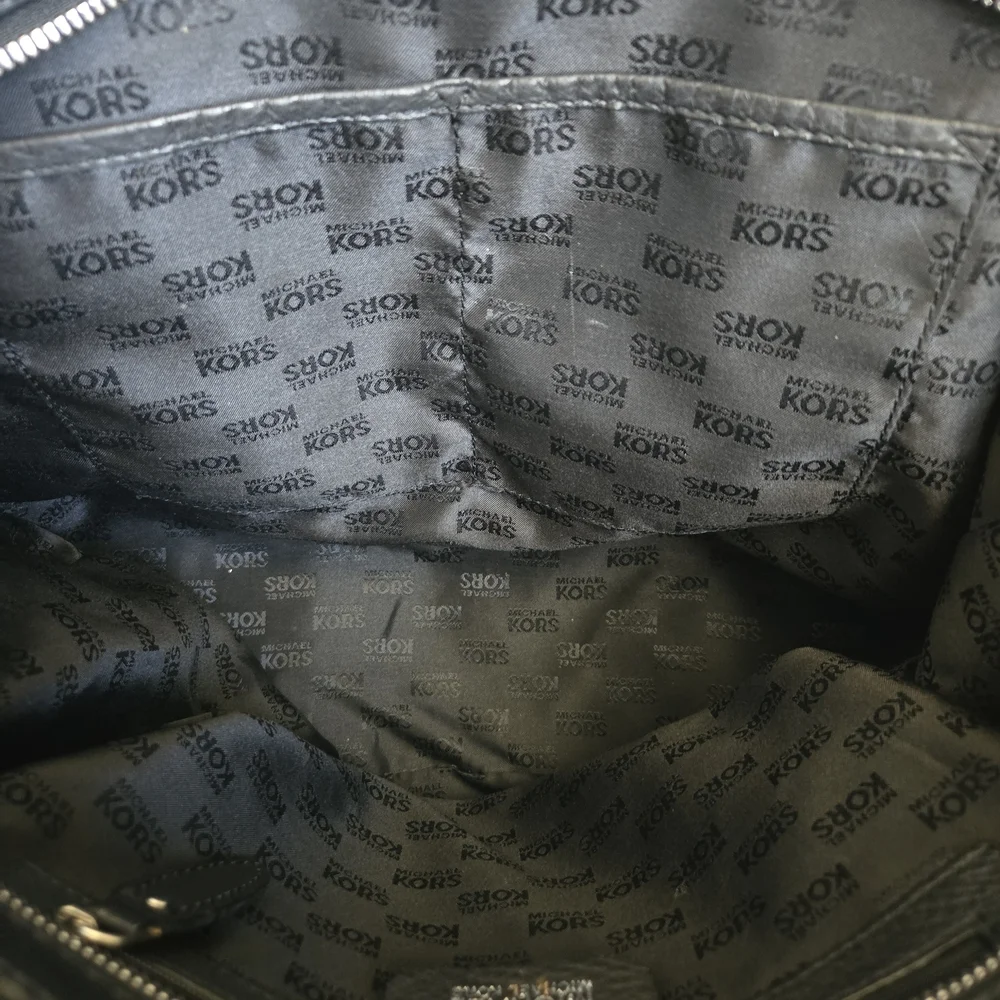 Michael Kors Black and Tan Shoulder Bag with Classic Design